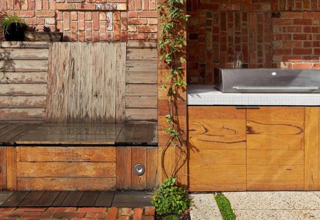 PHOOEY Architects, green renovation, melbourne, australian architects, salvaged materials, upcycling, Victorian-era house, brick house, recycled materials, natural light