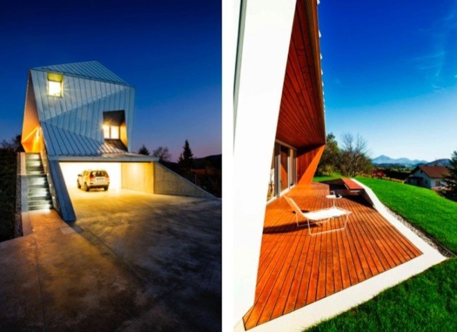green design, sustainable design, slovenia, house for a doctor, metal-clad home, vineyards, natural lighting, passive solar design, green architecture, scapelab