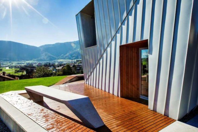 green design, sustainable design, slovenia, house for a doctor, metal-clad home, vineyards, natural lighting, passive solar design, green architecture, scapelab