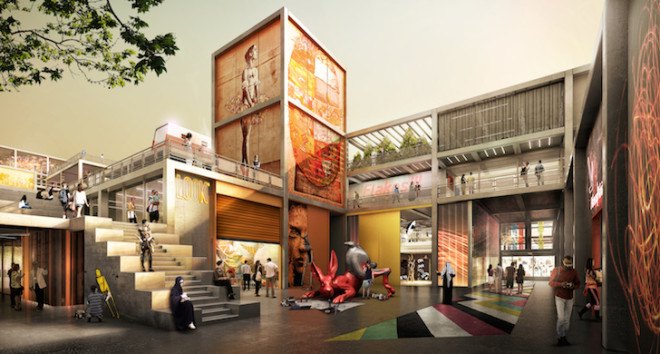 Dubai Design District, d3, Dubai, UAE, United Arab Emirates, design incubator, arts district, passive design, Foster & Partners, coworking spaces, communal spaces, climate control, sustainable design, urban design, design district dubai
