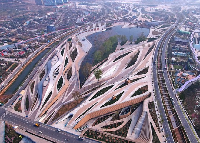 HHD_FUN, China, International Horticultural Exposition 2014, horticulture, green roof, landscape architecture, wooden walkways, rooftop garden, Chinese architects, green architecture