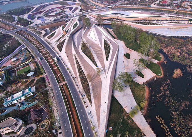 HHD_FUN, China, International Horticultural Exposition 2014, horticulture, green roof, landscape architecture, wooden walkways, rooftop garden, Chinese architects, green architecture