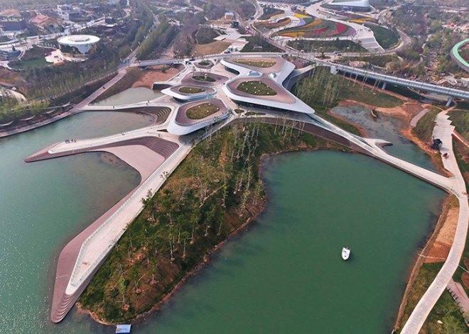HHD_FUN, China, International Horticultural Exposition 2014, horticulture, green roof, landscape architecture, wooden walkways, rooftop garden, Chinese architects, green architecture