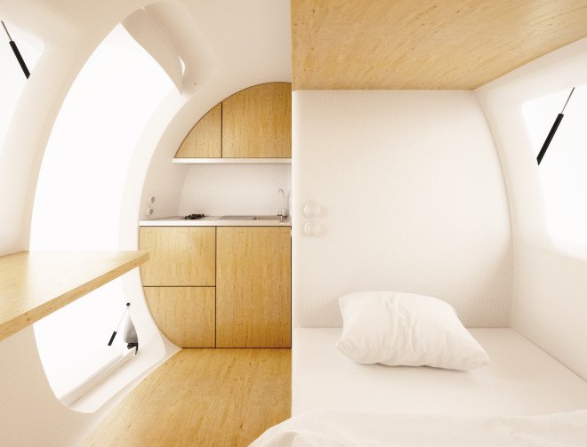 Ecocapsule, Ecocapsule by Nice Architects, Nice architects, egg-shaped house, egg-shaped architecture, portable house, tiny house, micro shelter, off grid house, off grid architecture, rainwater collection, solar power, wind power