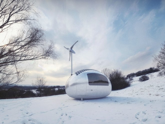 Ecocapsule, Ecocapsule by Nice Architects, Nice architects, egg-shaped house, egg-shaped architecture, portable house, tiny house, micro shelter, off grid house, off grid architecture, rainwater collection, solar power, wind power