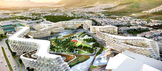 Zaha Hadid Architects, Mexico, Esfera City Center, honeycomb, solar gain, passive cooling, residential architecture, public spaces, public park, CPTED, green buildings