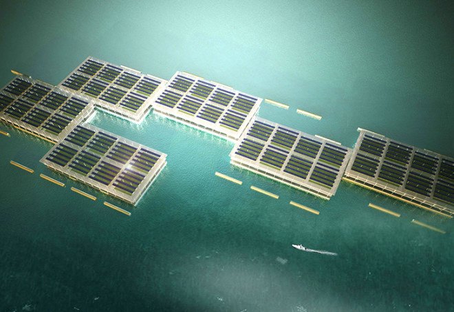 Smart floating farms, hydroponics, Forward thinking architecture, aquaculture, solar energy, modules, modular architecture, floating farms, solar powered farm, alternative farming, food security,