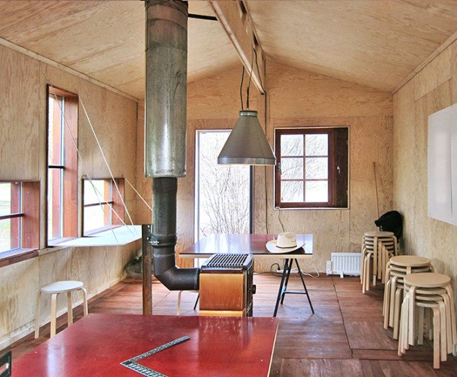 KTH School of Architecture, Full Scale Studio, Friggatto, prefab studio, prefab, mobile architecture, Stockholm, low-cost, plywood facade, green architecture, affordable building