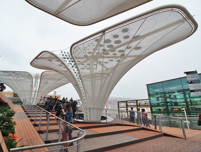 German pavilion, Milan Expo 2015, world expo, Schmidhuber, Messe Frankfurt, canopy, food production, sustainable food, temporary pavilion, food consumption, biodiversity, nutrition