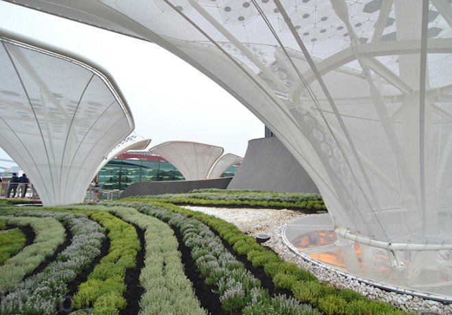German pavilion, Milan Expo 2015, world expo, Schmidhuber, Messe Frankfurt, canopy, food production, sustainable food, temporary pavilion, food consumption, biodiversity, nutrition