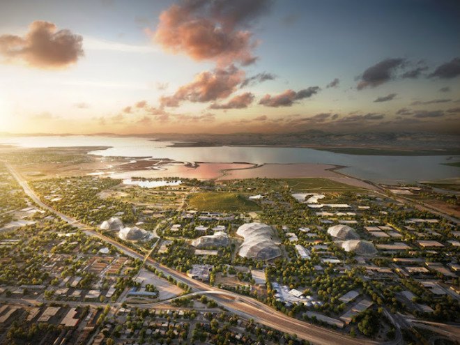 Crabots, Google, Google HQ, Mountain View, Google Campus, ATK II, BIG, Thomas Heatherwick, prefabricated design, sustainable design, flexible workspace, robot, crane, hybrid robot and crane