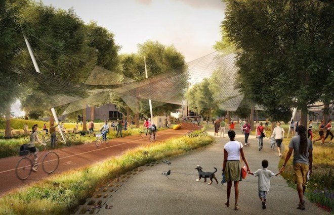 Crabots, Google, Google HQ, Mountain View, Google Campus, ATK II, BIG, Thomas Heatherwick, prefabricated design, sustainable design, flexible workspace, robot, crane, hybrid robot and crane