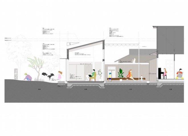 dairy farmer’s house, moo-flat design, dairy’s farmer house by moo-flat design, Galvalume, Sodegaura, steel clad architecture, Miki Okuno, contemporary house, open plan,