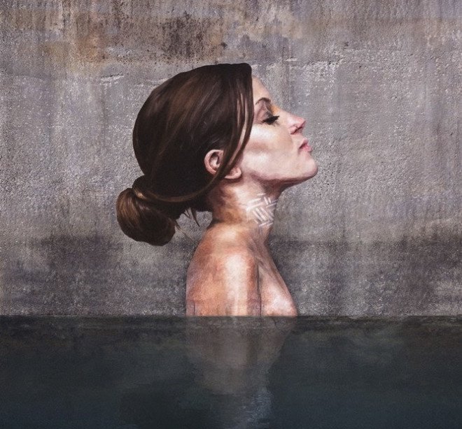 hula, hawaii street art, waterway murals, sean yoro, water murals, realistic portraits, street art, hawaii