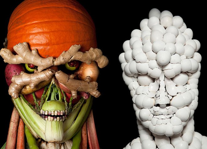 green design, eco design, sustainable design , Arcimboldo, Darth Vader, Star Wars, Klaus Enrique, organic sculptures