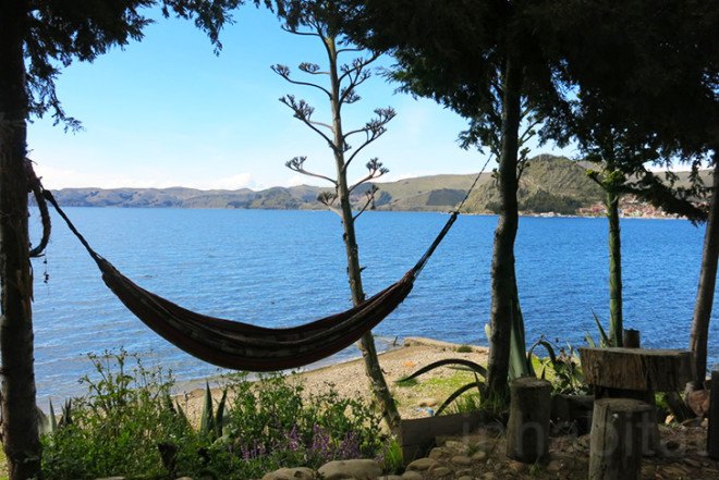 Bolivia, Kasa Cultural Sol y Luna, eco-friendly accommodation, Lake Titicaca, recycled materials, dry toilet, rainwater collection system, solar water heater, vegetable garden, empowering women, Libertad,