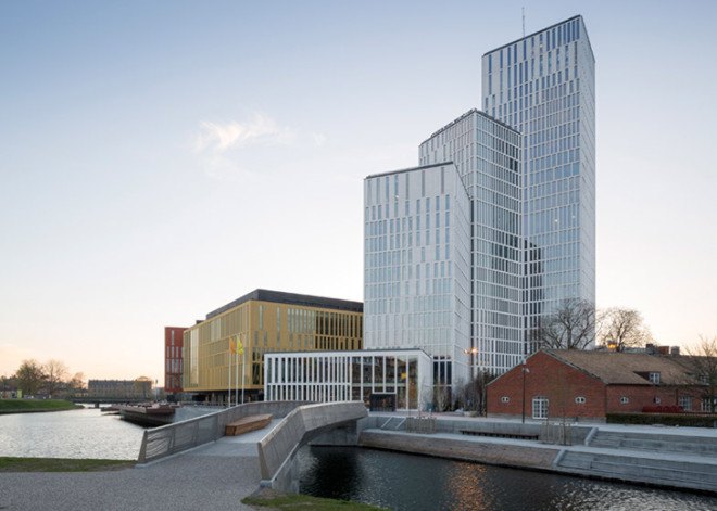 Schmidt Hammer Lassen, Malmö Live, Sweden, Danish architects, cultural complex, conference hall, hotel deisgn, glass facade, public spaces, skatepark, promenade