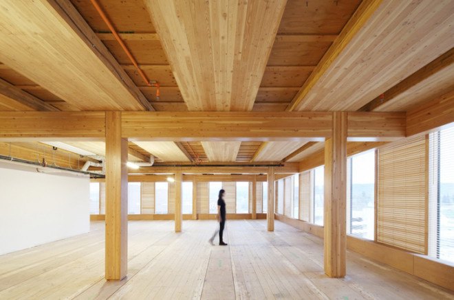 green design, eco design, sustainable design, Michael Green Architecture, Wood Innovation Design Center, WIDC, timber construction, timber office building, timber skyscraper