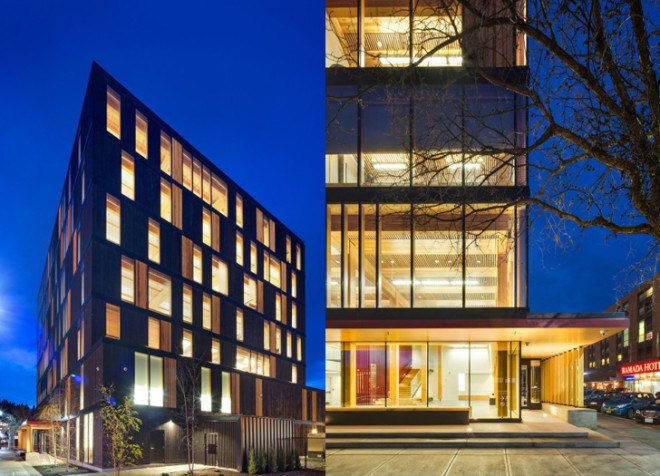 green design, eco design, sustainable design, Michael Green Architecture, Wood Innovation Design Center, WIDC, timber construction, timber office building, timber skyscraper