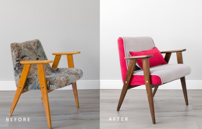 Modoo Home armchair: before and after