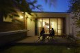 N House, N House by Roote, Roote, difficult terrain, difficult site, challenging plot of land, challenging site, timber clad architecture, timber, floor to ceiling glass doors, outdoor patio, children’s play space, Fukuoka, Japanese architecture,