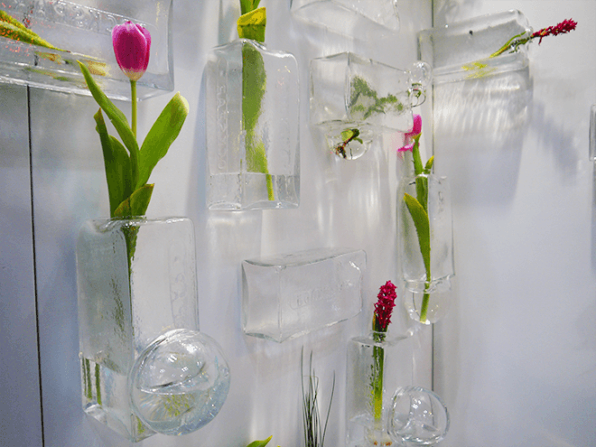 off centre, hand-blown glass vases, eco-friendly plant containers, glass wall vases, ICFF 2015, indoor plants, green design, eco-design, eco-friendly design,indoor gardening, indoor plants, plant containers, green planters, green design, innovative green plant pots, green gardening, eco-gardening, plant decor, green decor, eco-friendly decor, eco-friendly plant containers, eco-friendly design, NY Design Week, New York Design Week, ICFF 2015, Sight Unseen 2015, Design Junction 2015, Wanted Design 2015, BKLYN Designs 2015