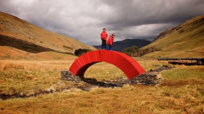 PaperBridge, Steve Messam, Lakes District, Lakes Culture, paper made of bridge, arch, green design, sustainable design, eco-design, packhorse bridge, traditional design, bridge made of paper, environmental art, recycling initiatives, eco art, green art