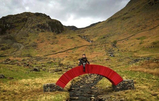 PaperBridge, Steve Messam, Lakes District, Lakes Culture, paper made of bridge, arch, green design, sustainable design, eco-design, packhorse bridge, traditional design, bridge made of paper, environmental art, recycling initiatives, eco art, green art
