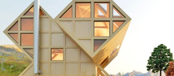 Plan Bureau, Valley House, Valley House by Planning Bureau, Planning Bureau, cabin, Dolomites, Dolomite Mountains, timber cabin, asymmetric home,
