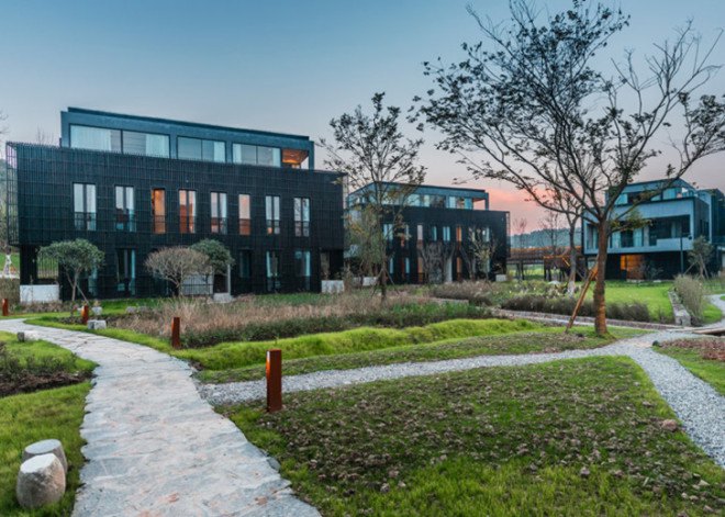aim architecture, rural china, chinese resort, ruff well water resort, hot springs, outdoor pools