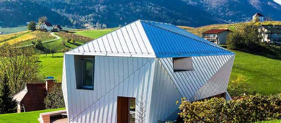 green design, sustainable design, slovenia, house for a doctor, metal-clad home, vineyards, natural lighting, passive solar design, green architecture, scapelab