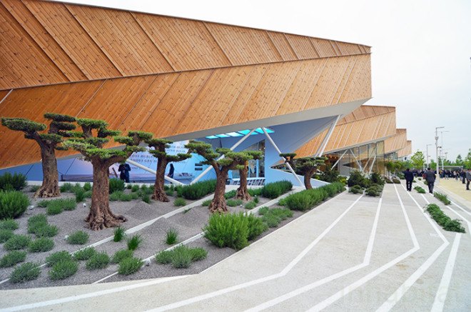 Slovenia pavilion, Milan Expo, Expo 2015, world expo, expo pavilion, SoNo Arhitekti, Slovenian architects, prefab, prefab wood, wooden facade, sustainable wood, sustainable food