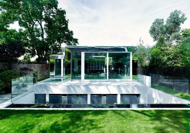DSDHA, daylit home, Covert House, London, UK architects, natural light, daylighting, natural ventilation, Passivhaus, rainwater collection, solar power, solar array, solar panels