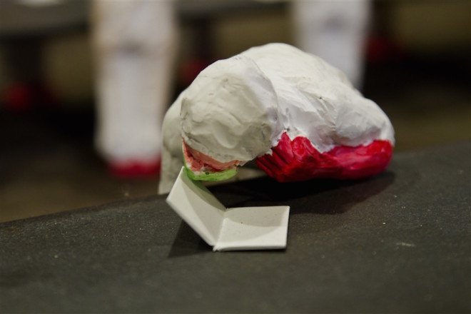 Isaac Cordal, The School, art installation, university, industrialized education, industrialized learning, capitalism in universities, for profit university