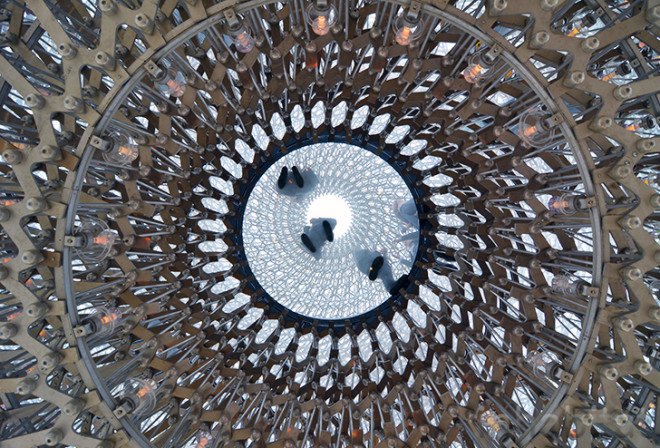 UK pavilion, The Hive, Grown in Britain and Northern Ireland, Milan Expo, green design, sustainable design, eco-design, food security, biodiversity, Feeding the Planet Energy for Life, Italy, bees, colony collapse disorder, bee hive, Milan Expo 2015
