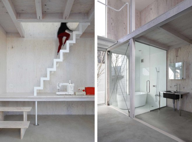 wooden construction, sustainable architecture japan, Yamazaki Kentaro Design Workshop, compact housing, low impact architecture, natural light