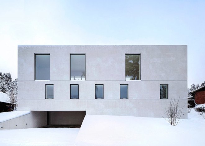 Villa Mörtnäs, Strömma Projekt, Stockholm Archipelago, aerated concrete, green design, sustainable design, eco-design, natural lighting, south-facing windows, Sweden, fourfoursixsix