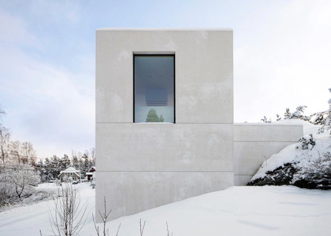 Villa Mörtnäs, Strömma Projekt, Stockholm Archipelago, aerated concrete, green design, sustainable design, eco-design, natural lighting, south-facing windows, Sweden, fourfoursixsix