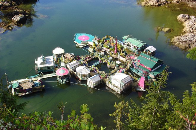 Wayne Adams, Catherine King, Freedom Cove, self-sufficient floating island, Vancouver Island, British Columbia