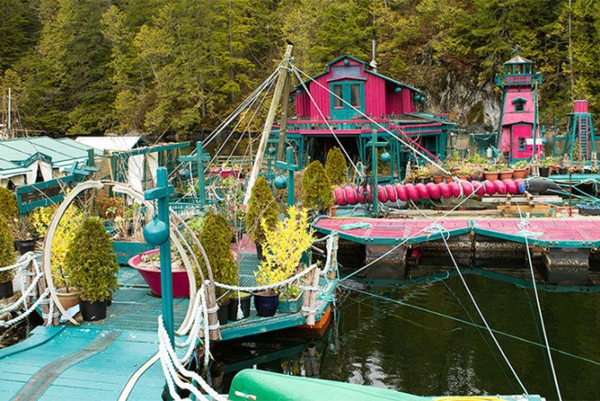Wayne Adams, Catherine King, Freedom Cove, self-sufficient floating island, Vancouver Island, British Columbia