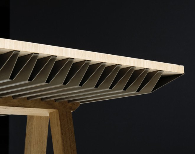 Raphaël Ménard, Jean-Sébastien Lagrange, Zero Energy Furniture, green furniture, energy-efficient table, green table, table design, Milan Design Week, Milan furniture fair, wooden furniture, heating and cooling