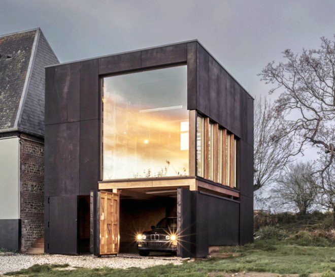 Senneville sur Fécamp, writer's nook, observatory, Normandie, English Channel, northern France, Senneville sur Fécamp, Ziegler Antonin, green renovation, simple material palette, green design, sustainable design, eco-design, France