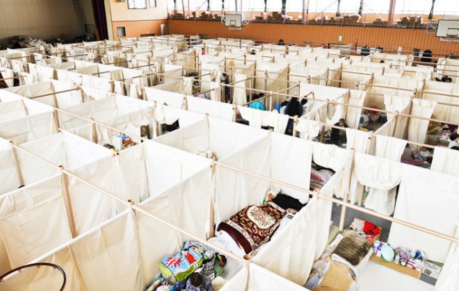 Shigeru Ban, Shigeru Ban Architects, Volunteer Architects Network, disaster relief design, emergency shelters, disaster relief shelters, paper tubes, Nepal earthquake shelters,