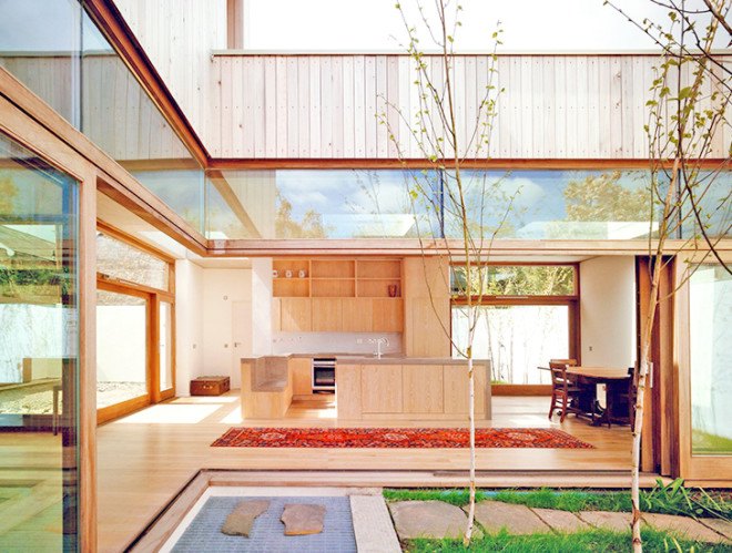 green design, eco design, sustainable design, McCullough Mulvin Architects, Islamic Architecture, Z Square House, inner courtyards, green roof, glass walls