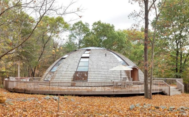 16 canaan road, new paltz, wooden dome home, dome home, circular home, rotating home, wooden home