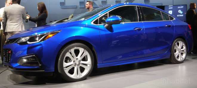 2016 Chevy Cruze, Chevrolet, new Chevy cars for 2016, high-efficiency vehicles, Ecotec 1.4L turbo engine, Hydra-Matic 6T35 six-speed automatic transmission, Apple CarPlay, Android Auto, OnStar 4G LTE Wi-Fi, Chevy Cruze, GM cars, compact sedan, Ecotec engine, high-efficiency engine, MPG, green cars, green transportation, green design