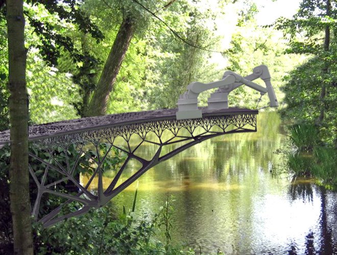 Joris Laarman, MX3D, Hejimans, Jurre van der Ven, Jan van de Ven, 3D printed bridge, 3d printed construction, 3d printed architecture, 3d printed metal, 3d printed steel bridge, 3d printed steel, minimized construction waste, energy efficiency, 3d printing bridge, 3d printed bridge amsterdam,