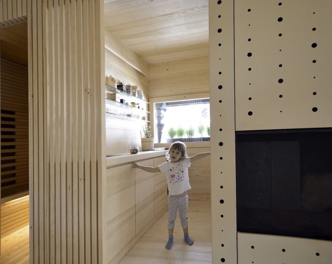 OFIS Architects, adaptive reuse, Alpine Barn Apartment by OFIS Architects, Alpine Barn Apartment, barn restoration, barn transformation, barn loft apartment, barn loft, Slovenia,