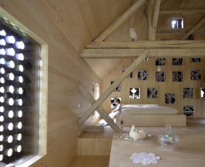 OFIS Architects, adaptive reuse, Alpine Barn Apartment by OFIS Architects, Alpine Barn Apartment, barn restoration, barn transformation, barn loft apartment, barn loft, Slovenia,