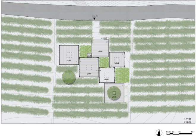 DNA - Design And Architecture, pavilions, bamboo, bamboo architecture, natural light, locally sourced materials, natural materials, renewable building materials, China, skylights, multi-purpose spaces, green architecture